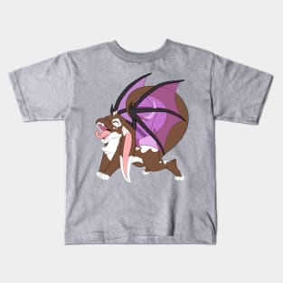 Happy yawning bunny dragon brown with spots Kids T-Shirt